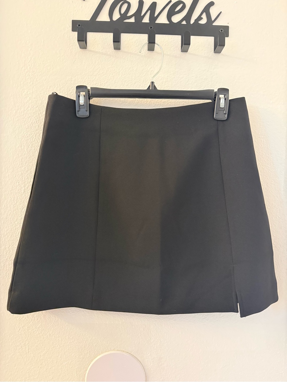 By Together Black Mini Skirt with Side Slit